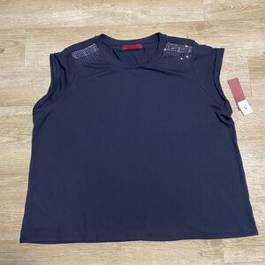 LOVE SCARLETT BALTIC SEA BLUE SLEEVELESS TOP SIZE 3X